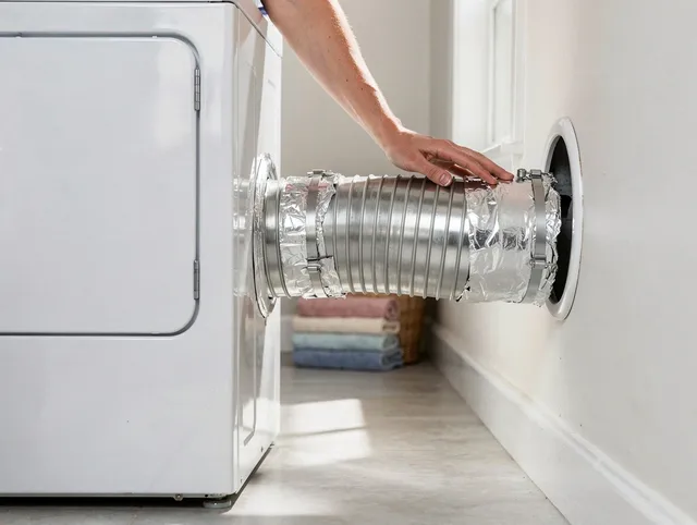 Professional dryer vent hose installation by Stow Dryer Vent Cleaning in Stow