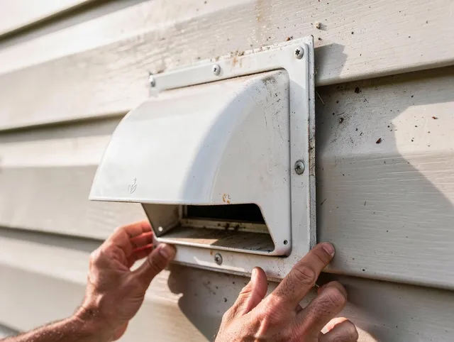 Stow Dryer Vent Cleaning technician delivering thorough residential dryer vent cleaning service in Stow